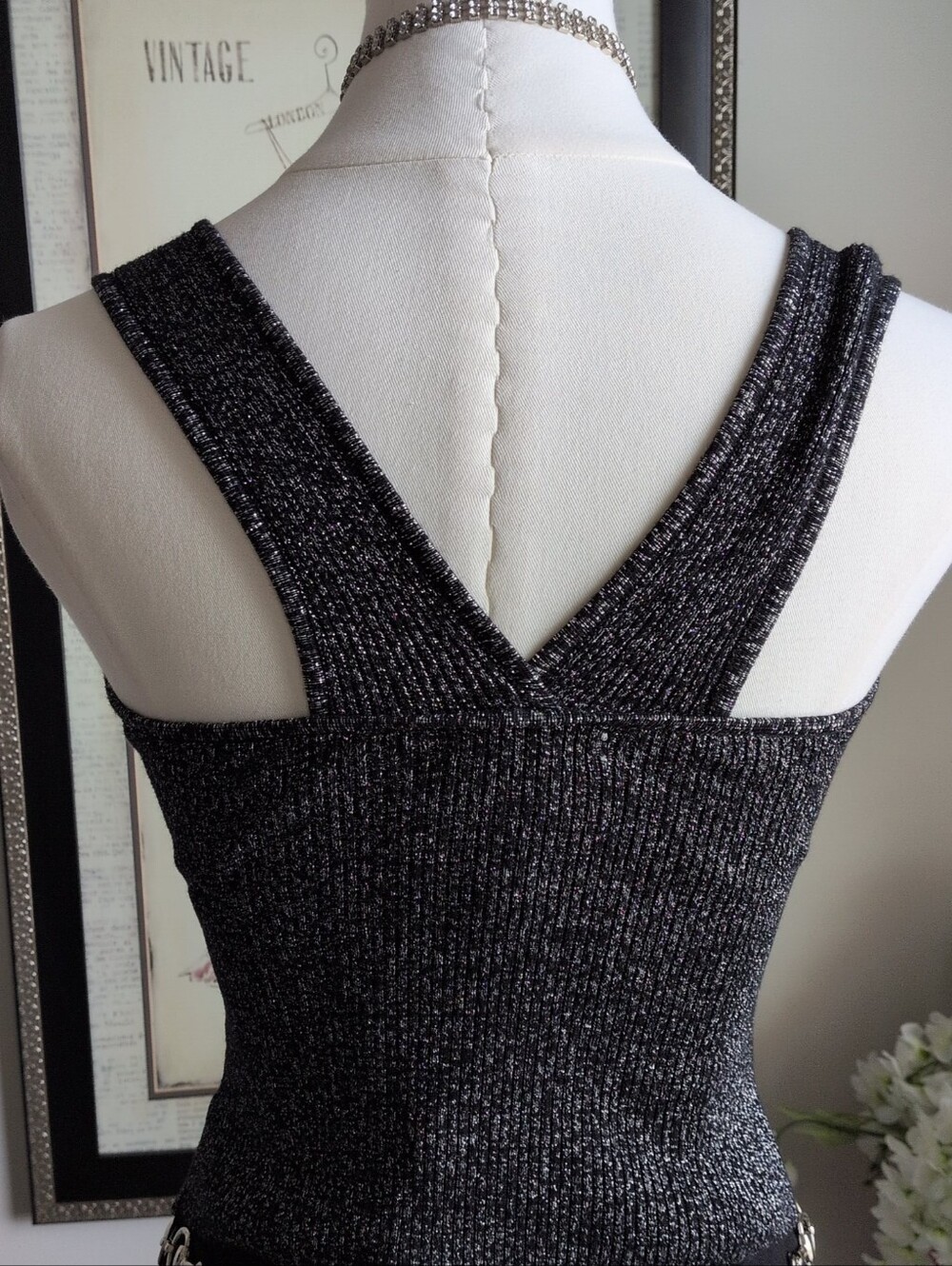 Intergalactic Metallic Rhinestone Ring Tank Top - Picture 7 of 7